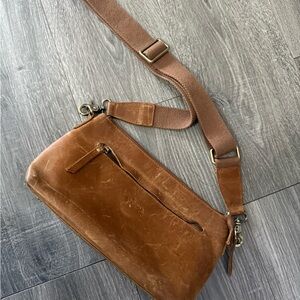 Brown Leather Crossbody Bag